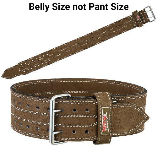 MRX Powerlifting Belts Gym Workout Leather Belt 4" Wide Unisex 10mm
