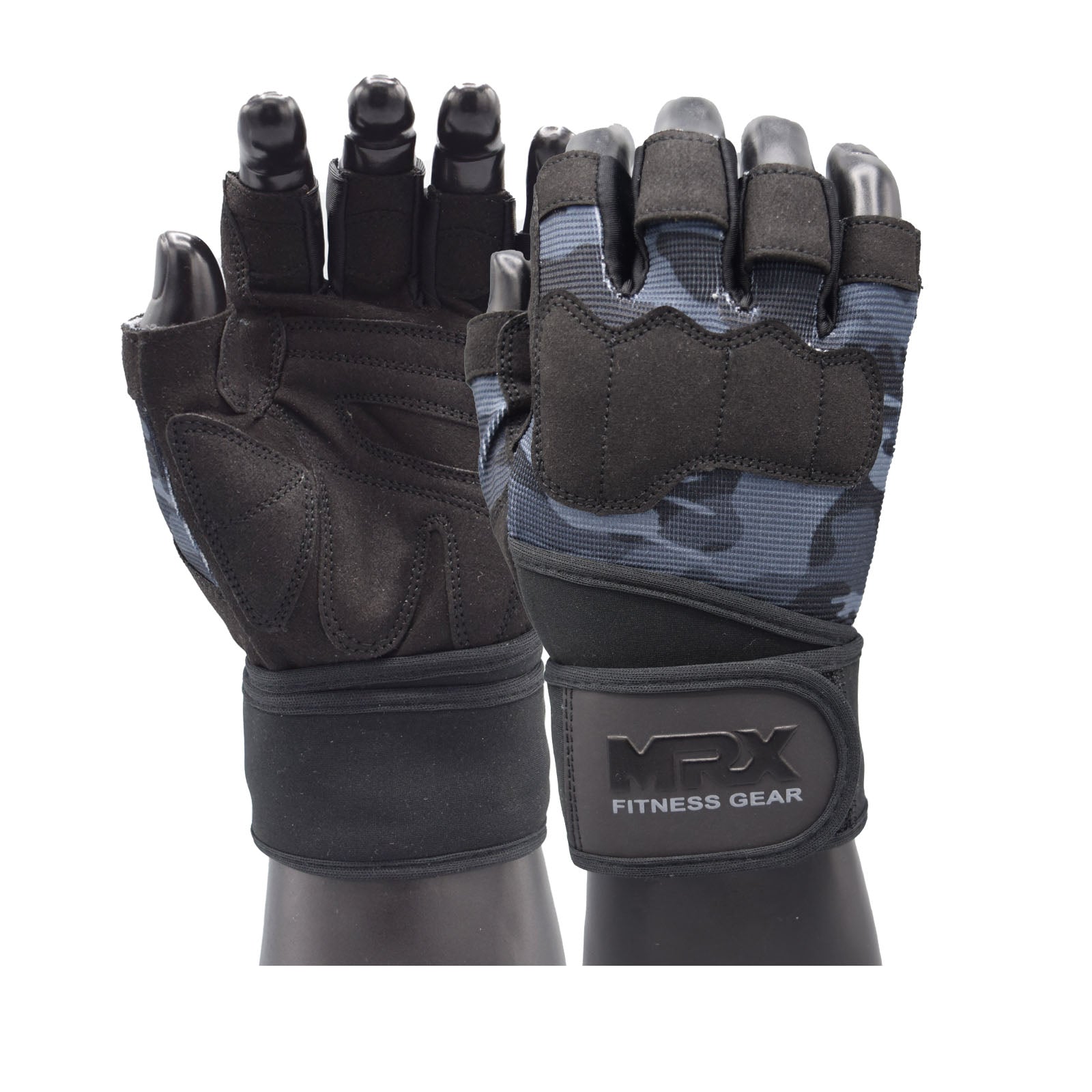 MRX Weightlifting Gloves for Gym Workout Training Long Wrist Strap